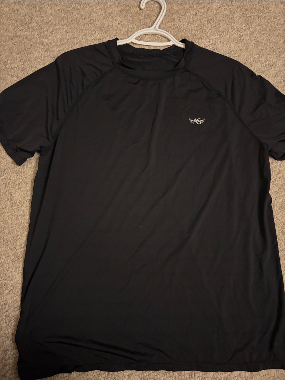 Greg Norman Black Short-Sleeve Performance Tee with Logo